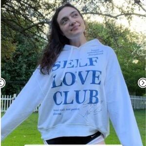 Women's Self Love Club Graphic
Hoodie Sweatshirt - White size 3X